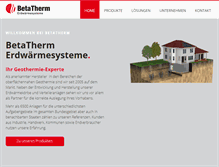 Tablet Screenshot of betatherm.de